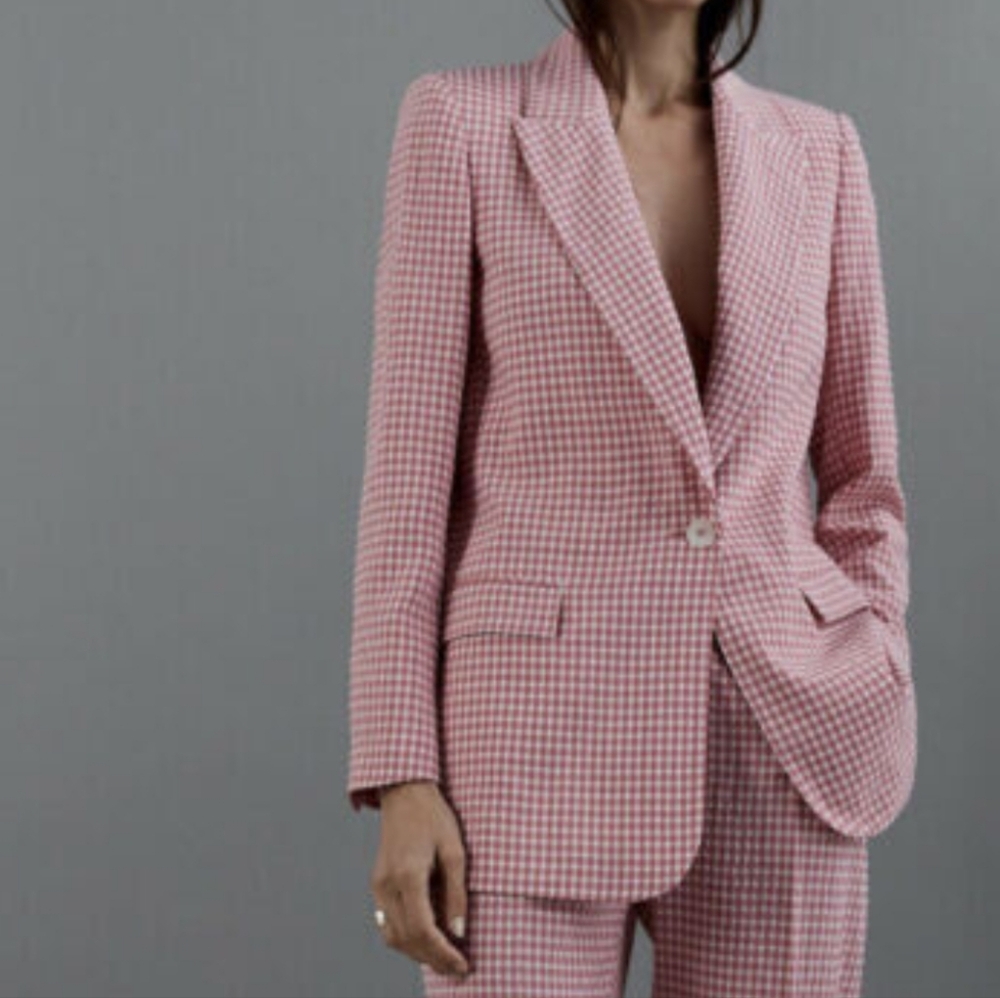 Zara Gingham Blazer